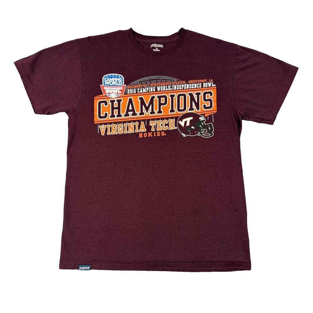 JanSport Virginia Tech 2015 Camping World Independence Bowl Men's Size M T Shirt